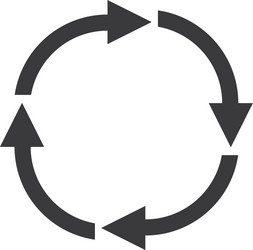white background with arrows circular shape reload vector image