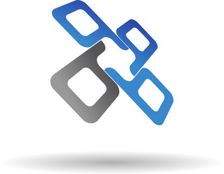 Angular Squared - Minimalist Icon vector image