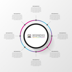 Circle infographic concept modern design template Vector Image