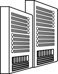 database server storage vector image