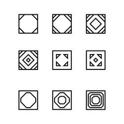 Geometric Square Shapes Collection vector image