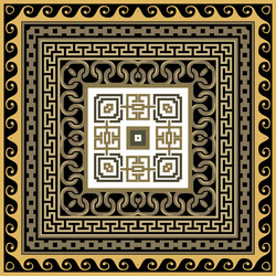 Greek ancient style square frame border seamless Vector Image