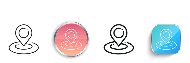 meeting point icon thin linear regular and button vector image