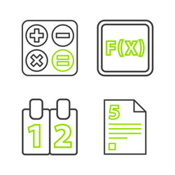 set line test or exam sheet calendar function vector image