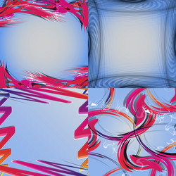 set of abstract modern wave colorful background vector image
