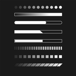 Web progress loader interface load data upload vector