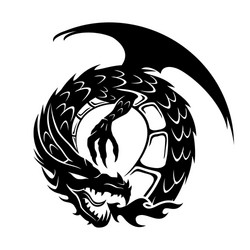 Black Dragon Symbol Vector Image
