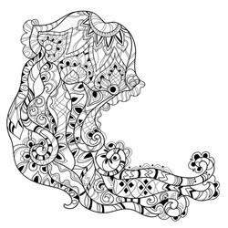 entangle jellyfish doodle hand drawn Vector Image