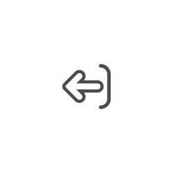 exit or logout log off icon isolated on white vector image