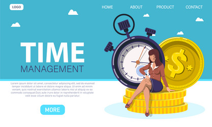 time management abstract concept vector