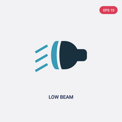 Two color high beam icon from shapes concept Vector Image