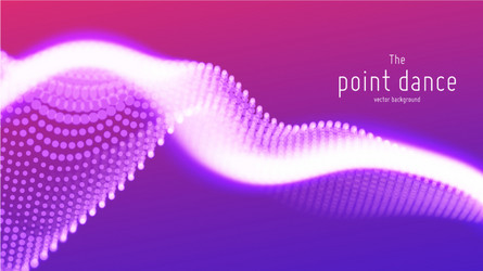 Abstract violet particle wave points array vector