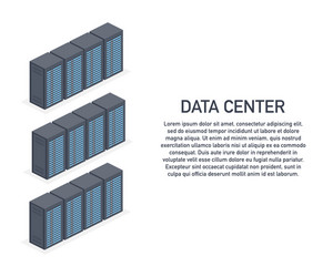 data center cloud connection hosting server vector image