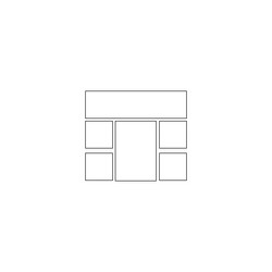 frame collage from square and rectangle shape vector image