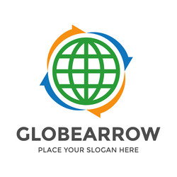 World compass logo template this design use globe Vector Image