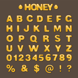 Gold capital letters vector