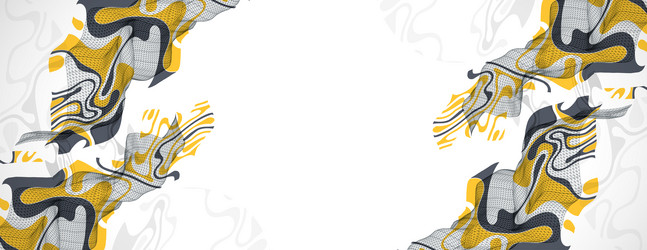 abstract wave is made in a frame style template vector image