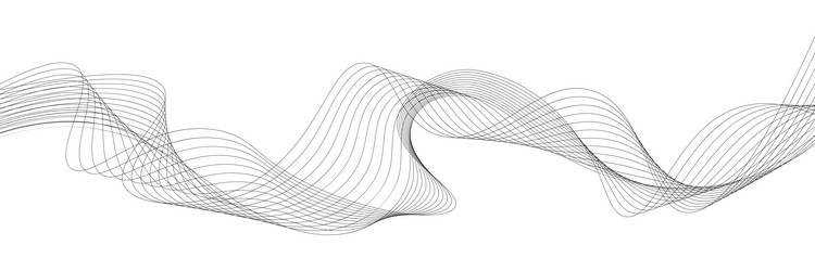 abstract wave patterns in black and white create vector image