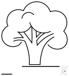 minimalist tree design with document element vector image