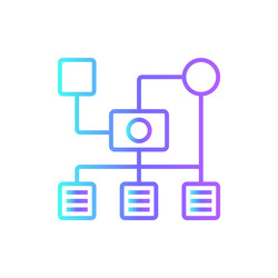 Algorithm data management icon with blue duotone vector