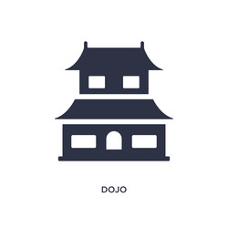 Dojo icon on white background simple element from vector