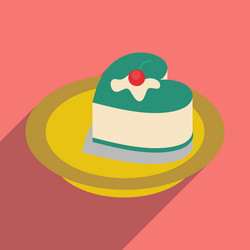 Flat with shadow icon and mobile application ice vector