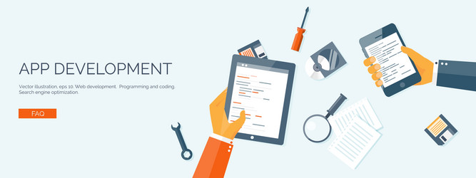 Modern Programming Header vector image