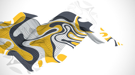 abstract wave is made in a frame style template vector image