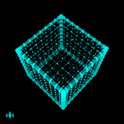 Cube platonic solid lattice geometric element vector