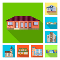 design of building and front symbol set vector image