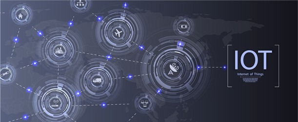 internet of things iot and networking vector image