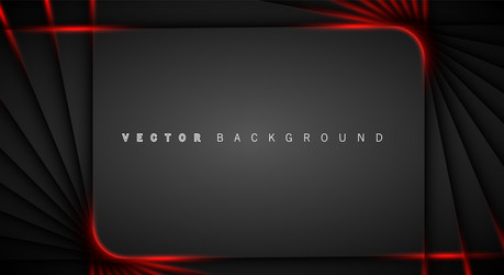 Red light line shadow dark grey luxury background vector