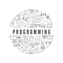 coding and programming concept vector image