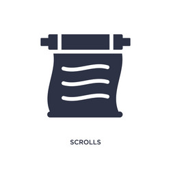 scrolls icon on white background simple element vector image