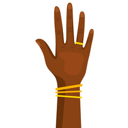 Afro hand with wristband Royalty Free Vector Image