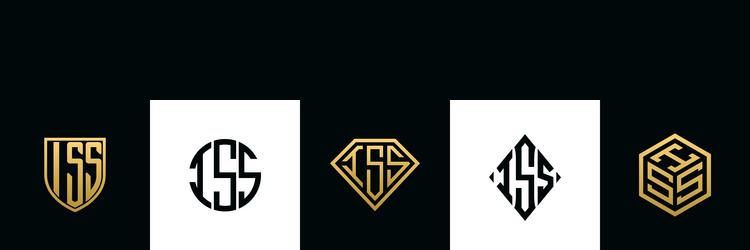 Initial letters csb logo designs bundle Royalty Free Vector