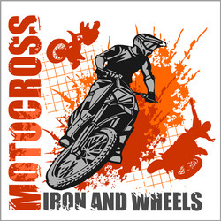 Motocross Racing Poster vector