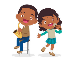 Music kidsplay concept of school vector