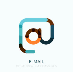 Email business symbol or at sign logo Royalty Free Vector