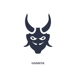 Hannya icon on white background simple element vector