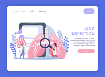 Lung inspection background Royalty Free Vector Image