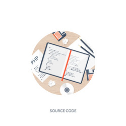 programmingcoding flat computing background vector image