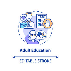 Adult education concept icon vector