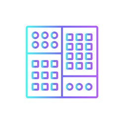 cluster data management icon with blue duotone vector