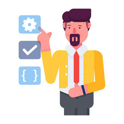 code testing vector image