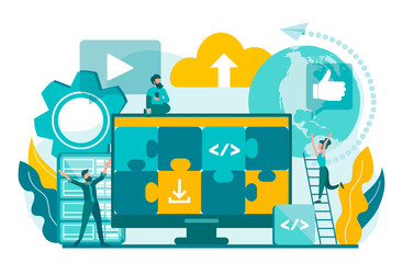 design code marketing and programming of sites vector image