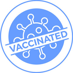 I got vaccinated sign vector