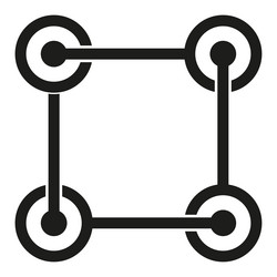 peer to icon p2p computing networking vector image