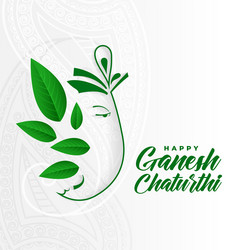 Eco Ganesh Chaturthi Concept Vector Image