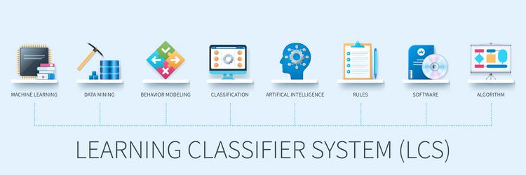 learning classifier system web infographics vector image